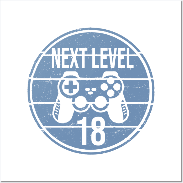 18th birthday for next level gamers Wall Art by HBfunshirts